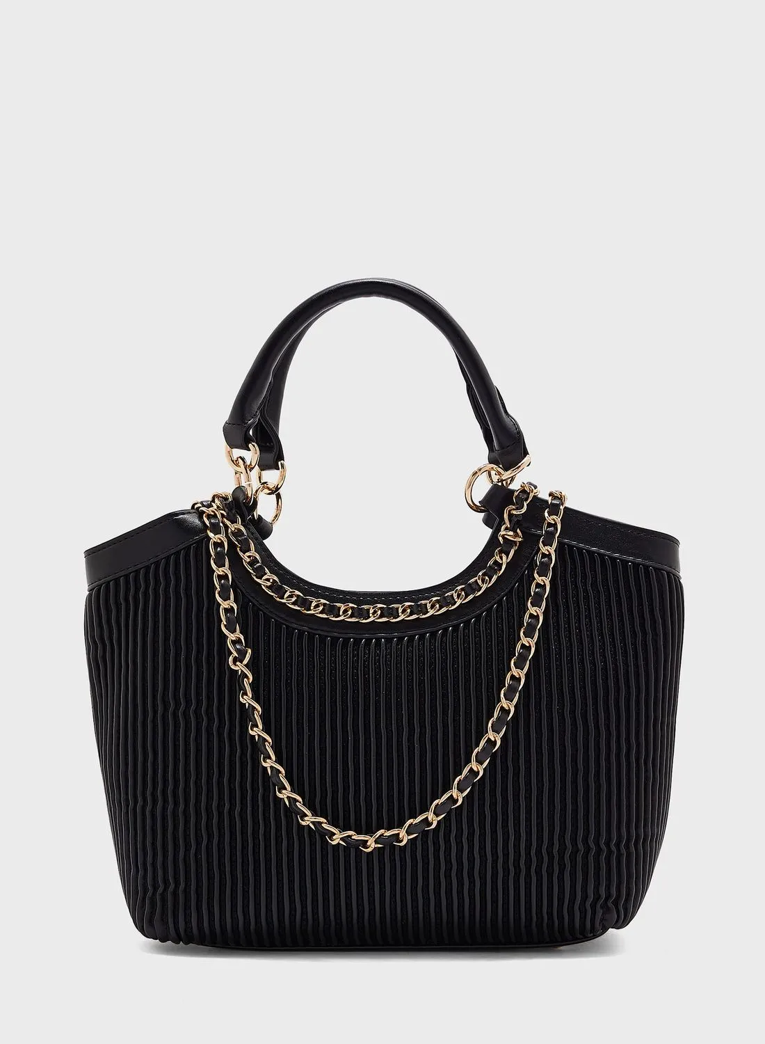 shoexpress Quilted Chain With Top Handle Satchel