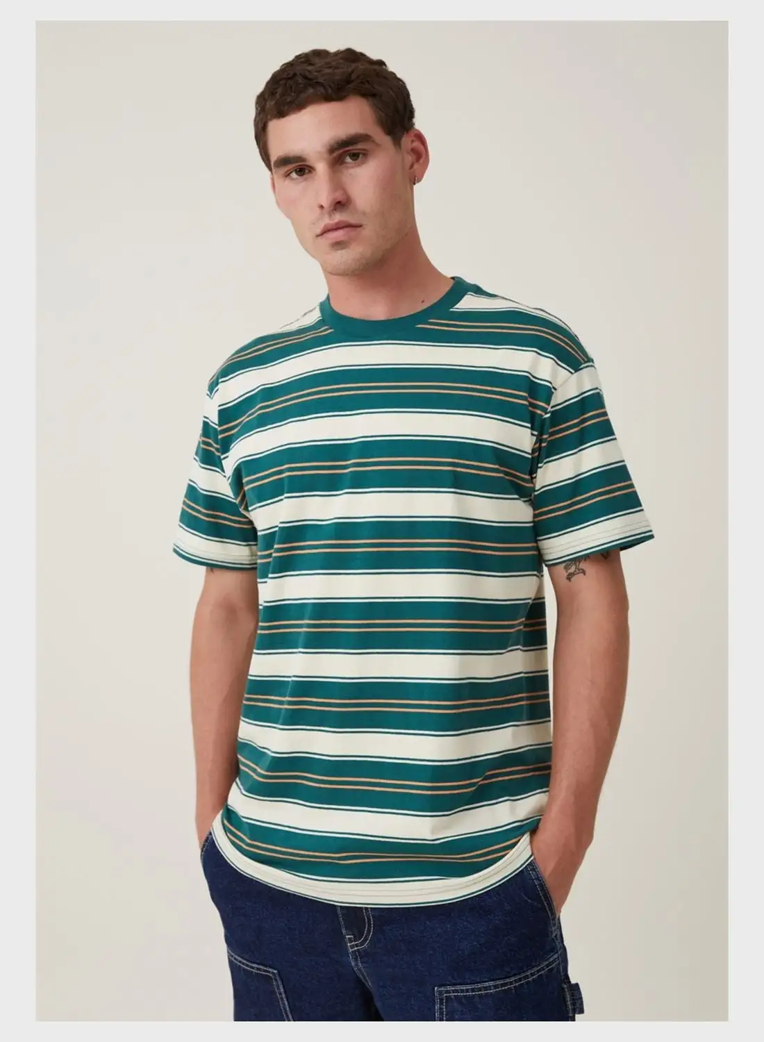 Cotton On Striped Crew Neck T-Shirt