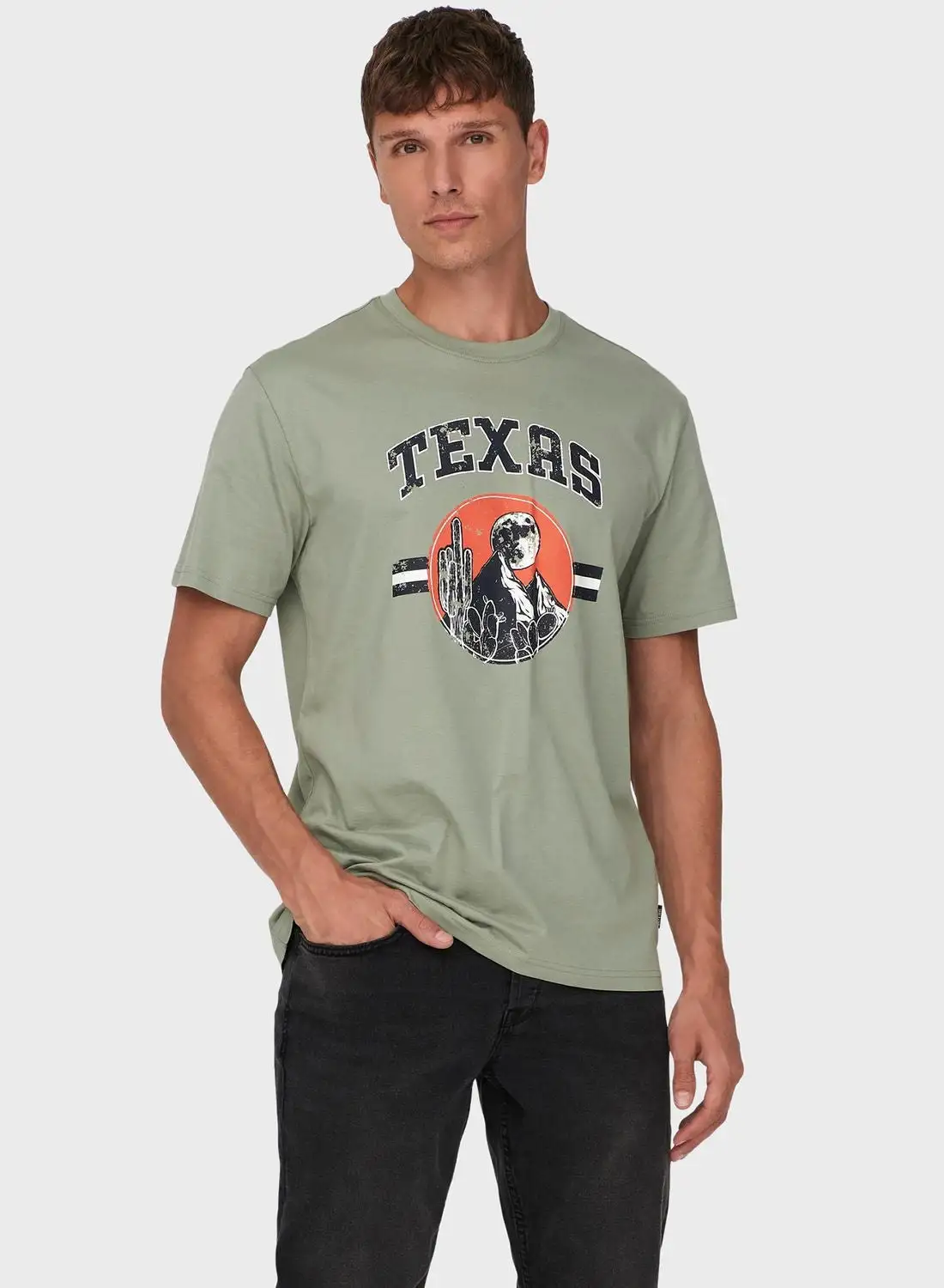 Only & Sons Texas Crew Neck T-Shirt