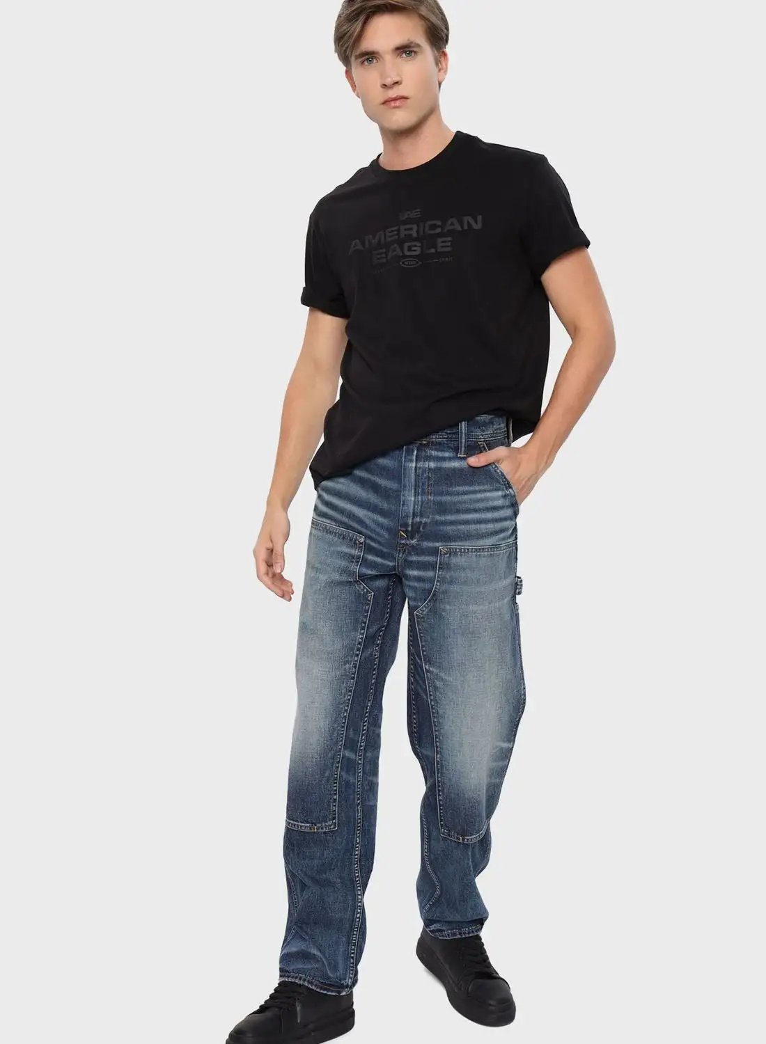 American Eagle Mid Wash Straight Fit Jeans