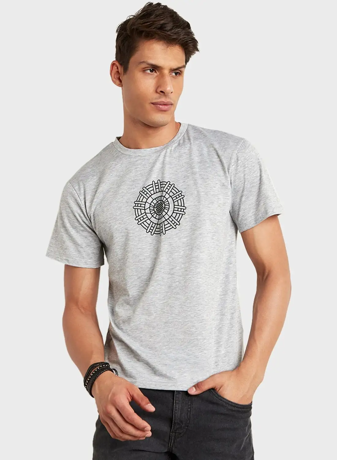 Styli Graphic Print Crew Neck T-Shirt
