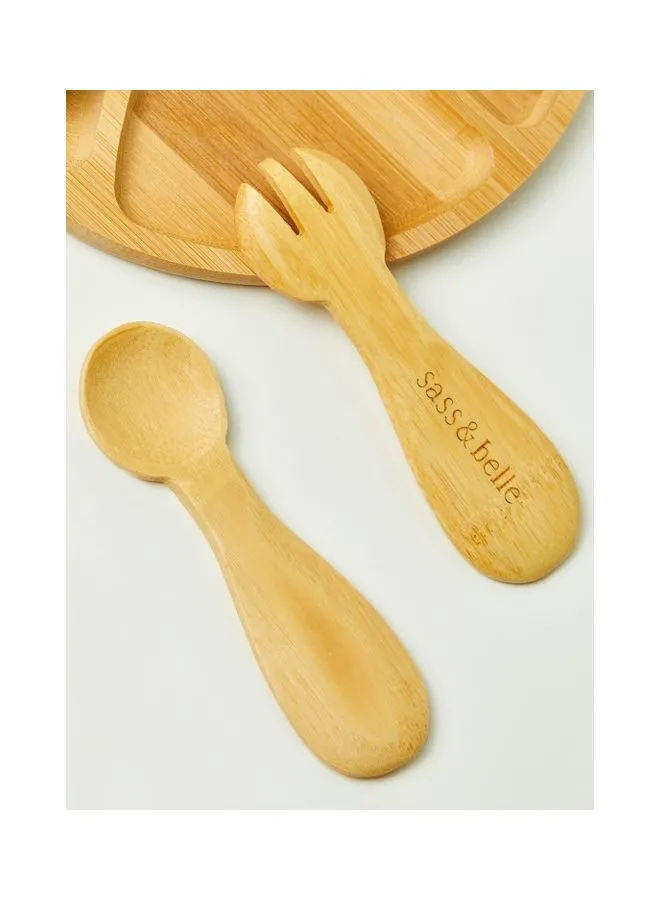 Sass & Belle Kids Spoon And Fork - Set Of 1 Brown OS