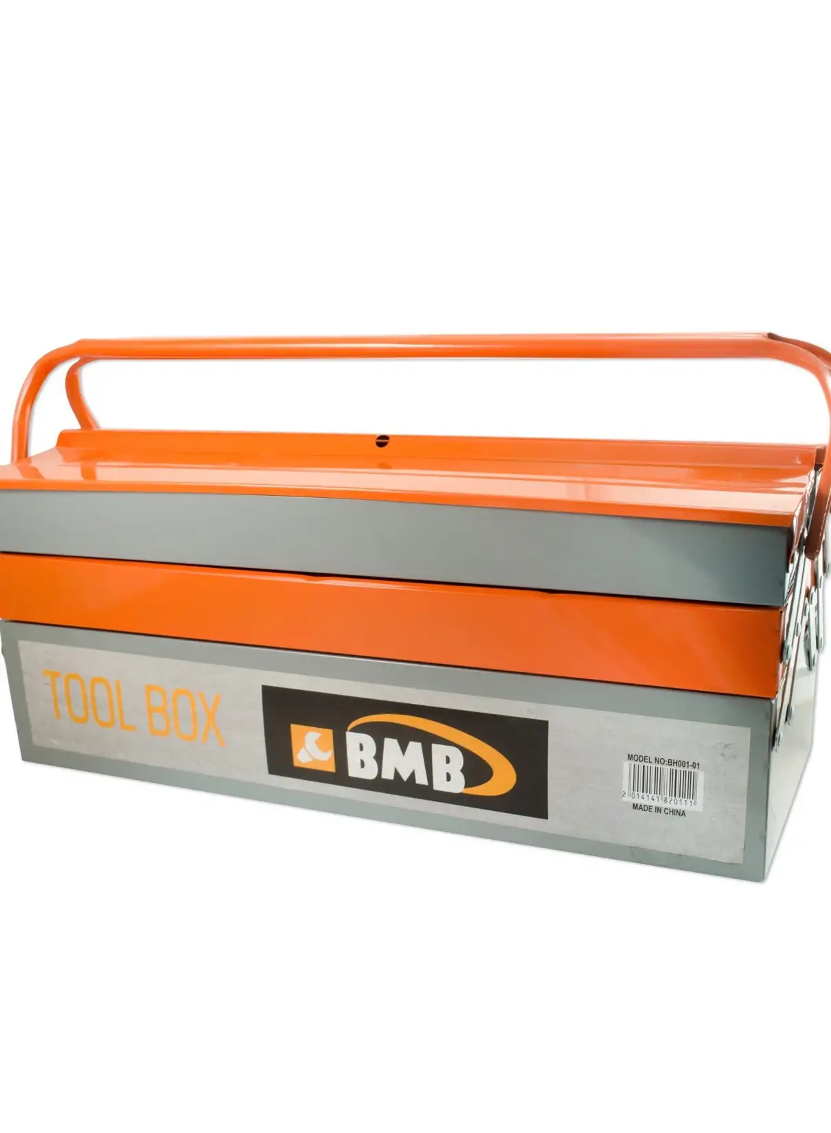 أدوات BMB صندوق الأدوات المعدنية الثقيلة | صندوق أدوات محمول عالي التحمل مع صينية تنظيم ومقبض