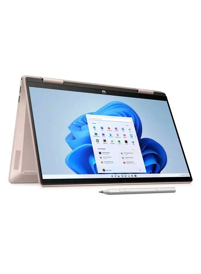 HP Pavilion x360 Laptop With 14-inch Full HD Display, Core i5-1335U Processor/8GB RAM/512GB/Windows 11/Intel Iris Xe Graphic Card/ English/Arabic Pale Rose Gold