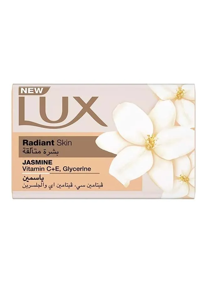 Lux Bar Soap For Radiant Skin, With Jasmine, Vitamin C, E, And Glycerine 120grams