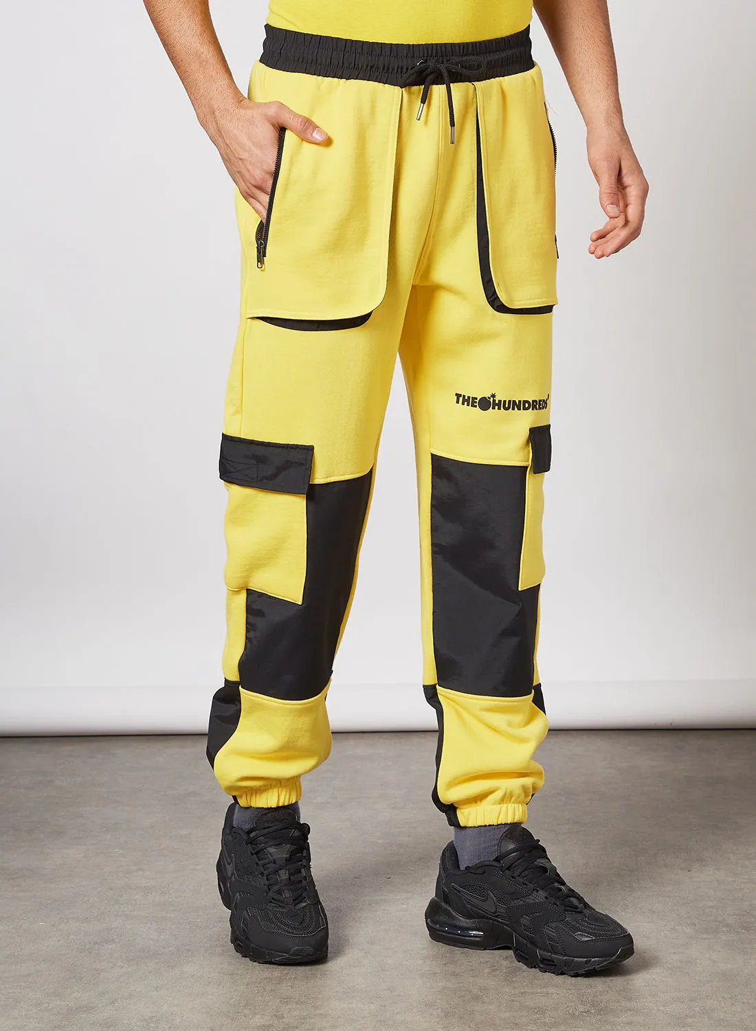 The Hundreds Parachute Colourblock Sweatpants Yellow/Black