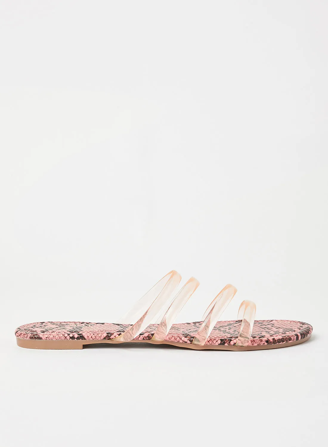 Aila Slip-On Flat Sandal Clear