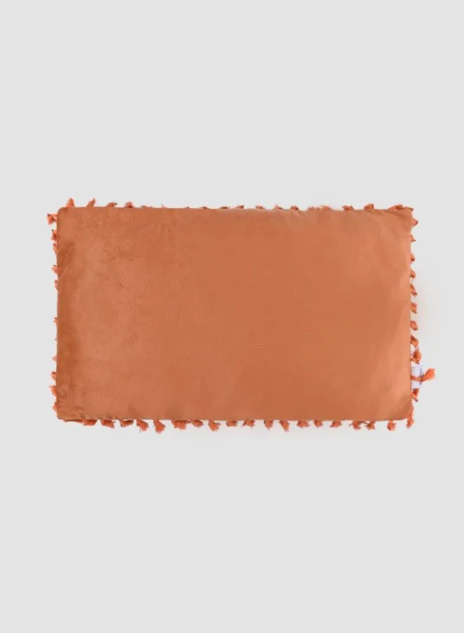 ebb & flow Velvet Tassel Cushion, Unique Luxury Quality Decor Items for the Perfect Stylish Home Orange 30 x 50cm
