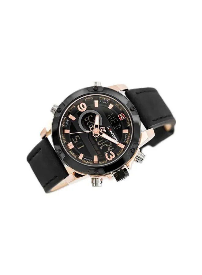 NAVIFORCE Men's Leather Strap Analog Wrist Watch NF9097