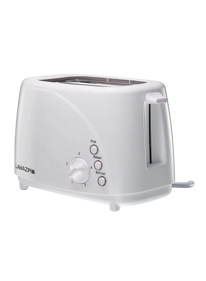 LAWAZIM 2-Slice Electric Toaster With Crump Tray 850 W 05-2500-01 أبيض