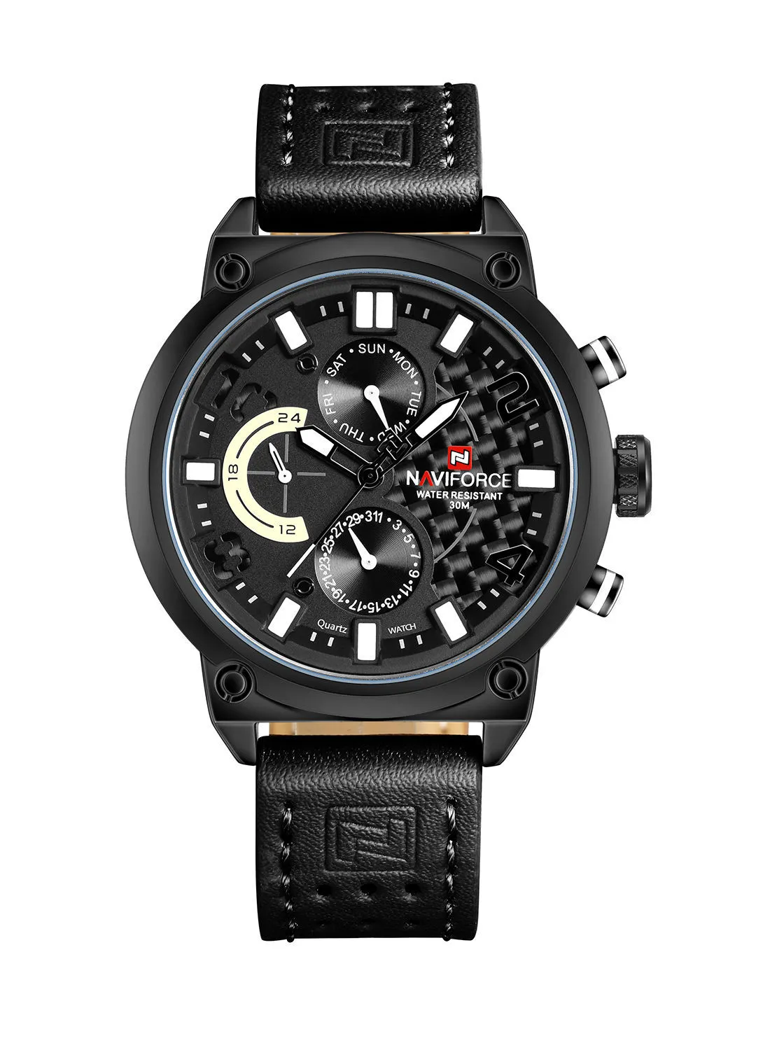 NAVIFORCE Men's Quartz 24 Hours Date Clock  Fashion Casual Sports Wirst Watch NF9068S