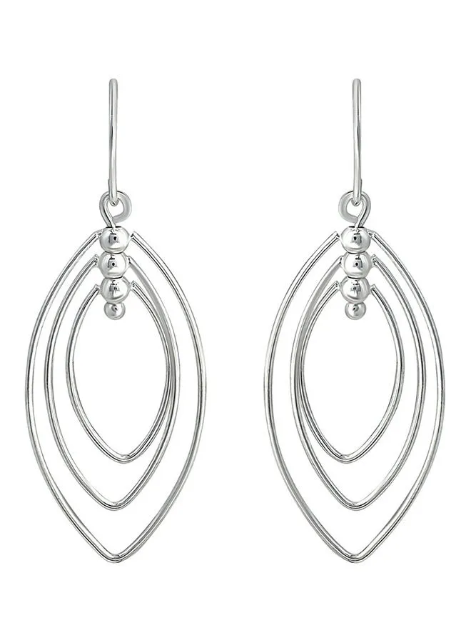 Aila Elegant Design Silver Plated Hoop Earrings