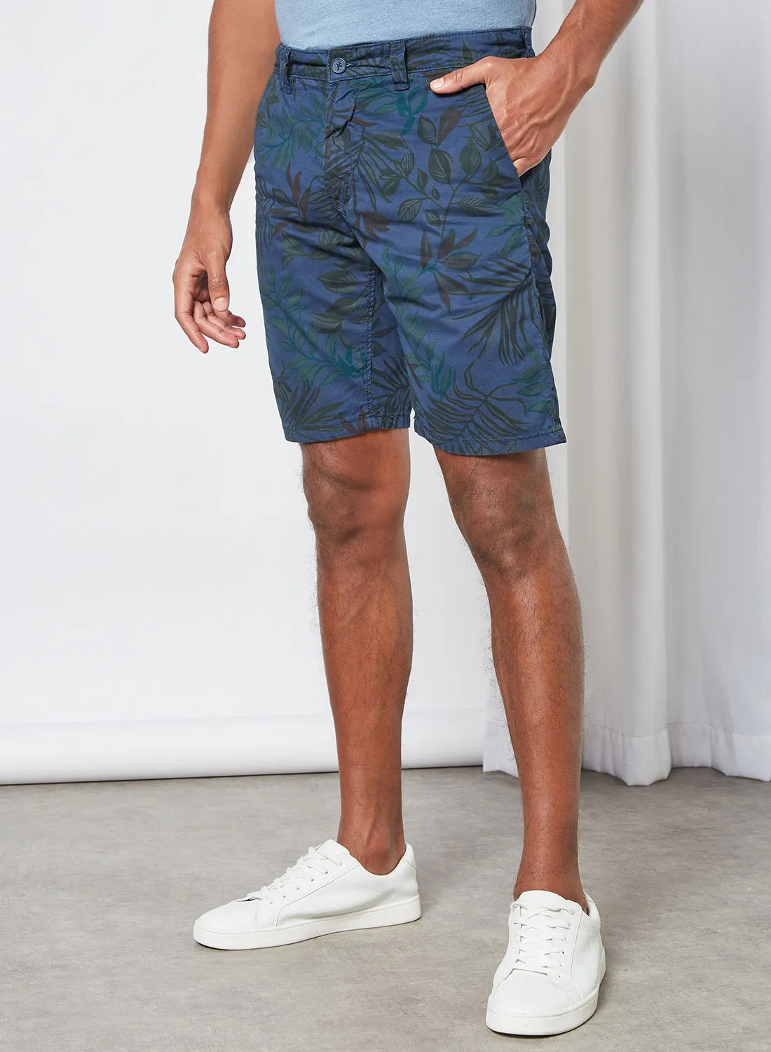 ONLY & SONS All-Over Print Shorts Blue