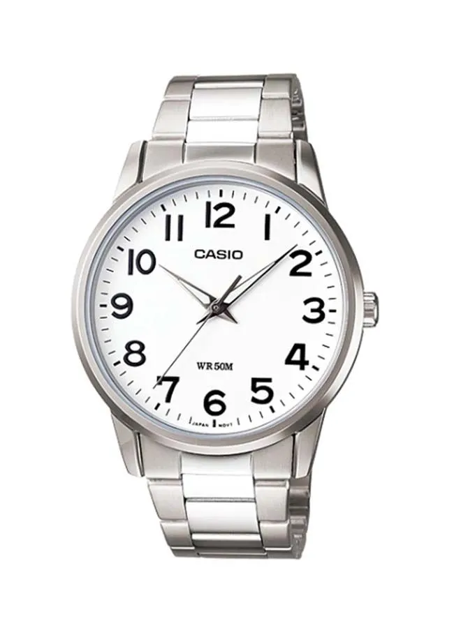 CASIO Men's Stainless Steel Analog Wrist Watch MTP-1303D-7BVDF - 33 mm - Silver 