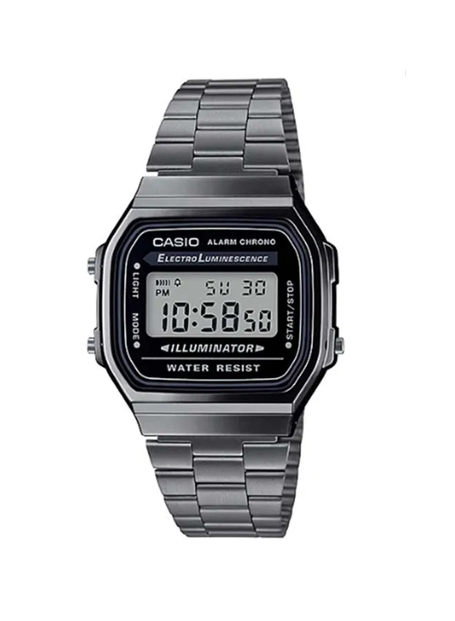 CASIO Stainless Steel Digital Wrist Watch A168WGG-1ADF - 33 mm - Grey