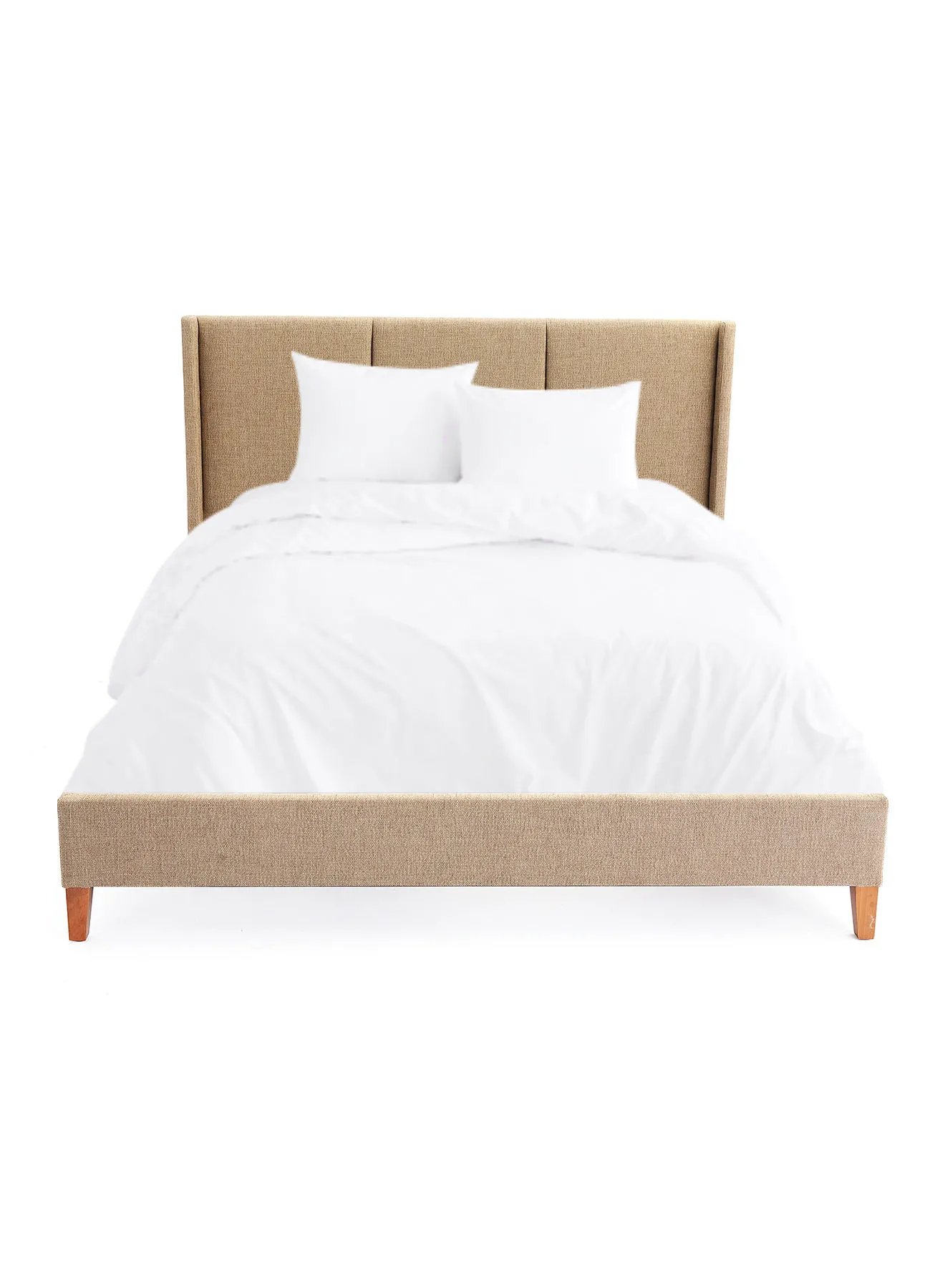 إطار سرير ebb & flow فاخر - سرير بحجم كوين - مجموعة مسمار أنيقة - لون بني - الحجم 1660 × 2080 × 1100 - منزل فاخر