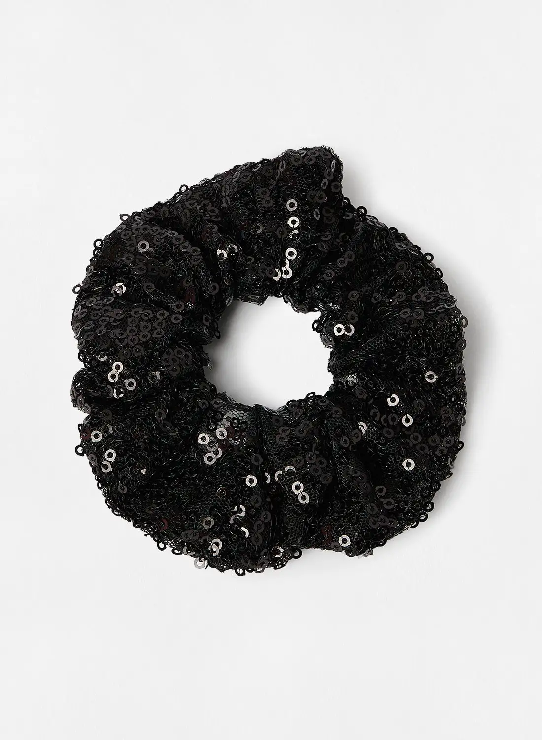 Sivvi x GenM Sequin Embellished Scrunchie Black