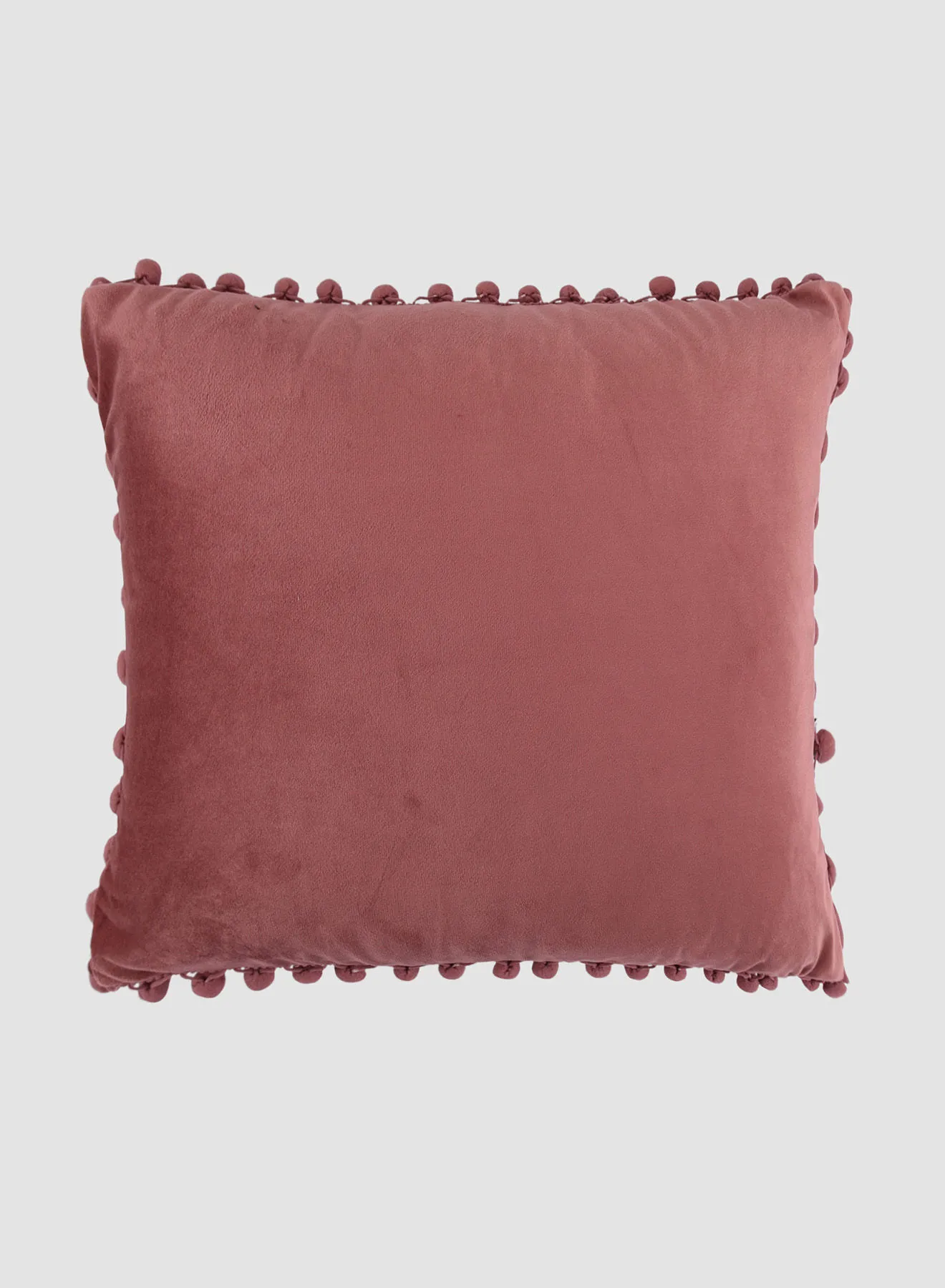 Switch Velvet Cushion  with Pom-poms, Unique Luxury Quality Decor Items for the Perfect Stylish Home Jam 45 x 45cm