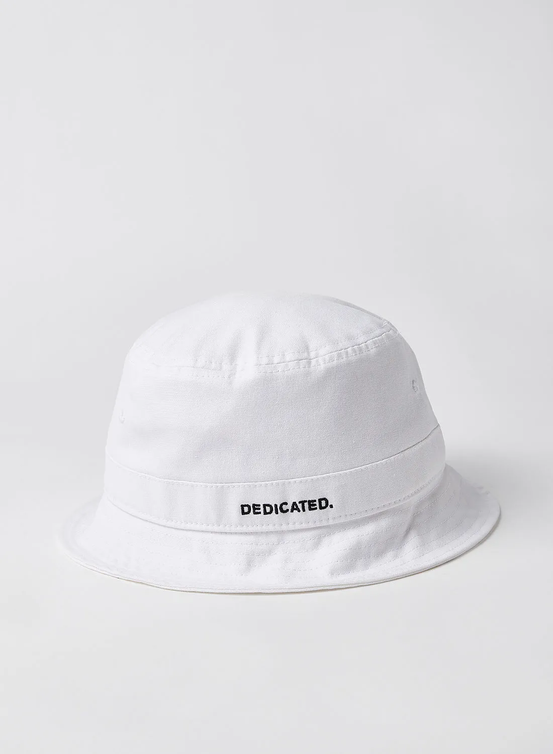 DEDICATED Logo Embroidery Bucket Hat White