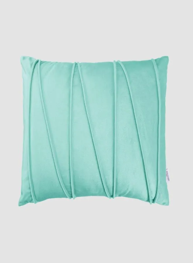 ebb & flow 3D Velvet Cushion  II,Unique Luxury Quality Decor Items for the Perfect Stylish Home Dark Green 55 x 55cm