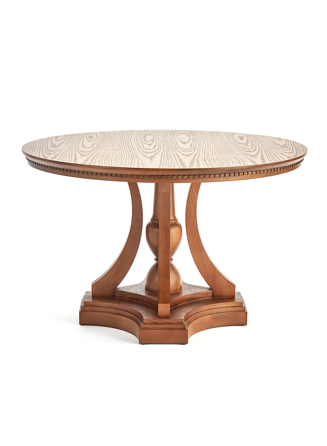 ebb & flow Dining Table Luxurious Brown Solid Wood Oak 1200 X 760 Round