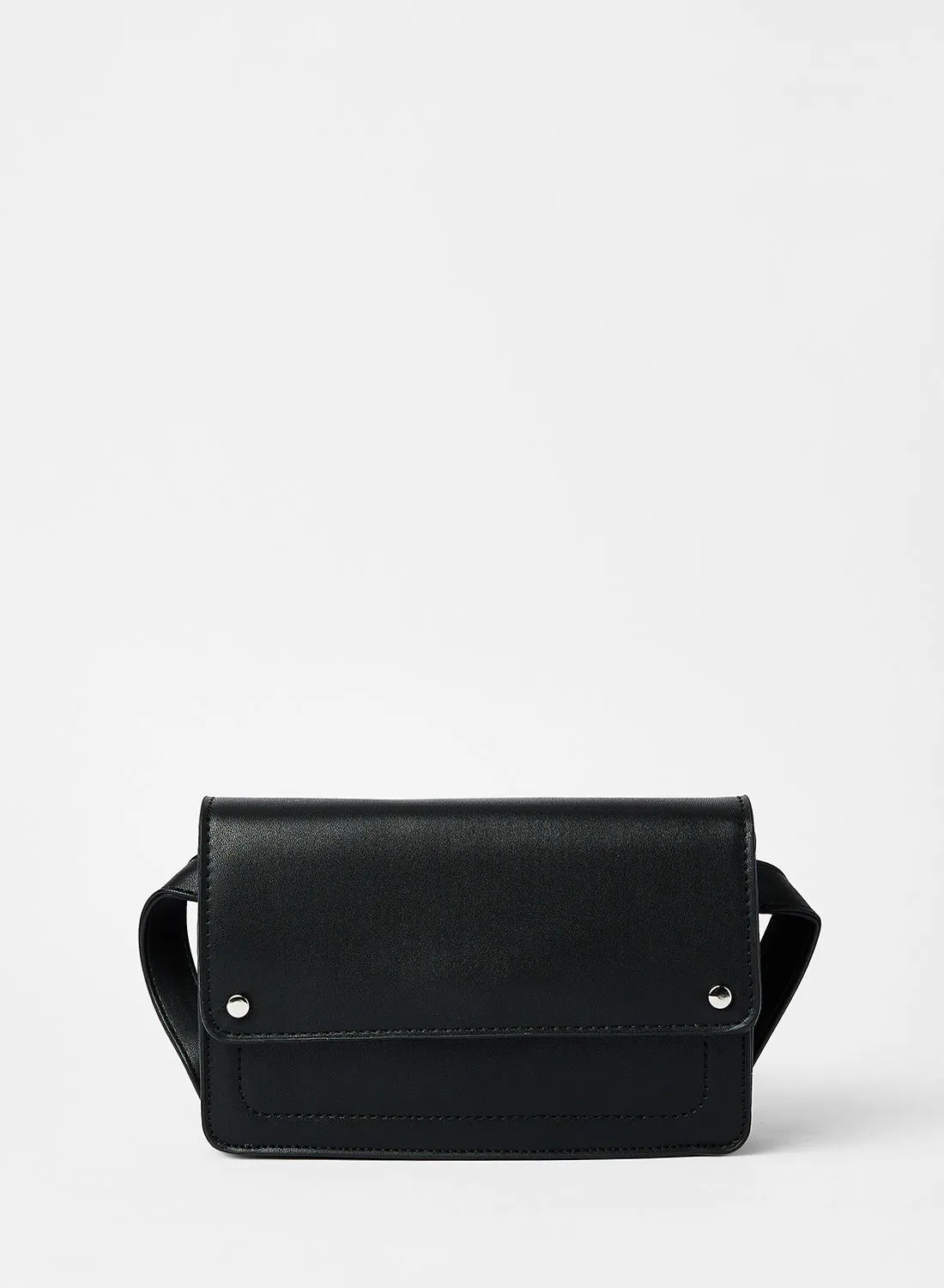 LABEL RAIL حقيبة كروس جلد صناعي سوداء
