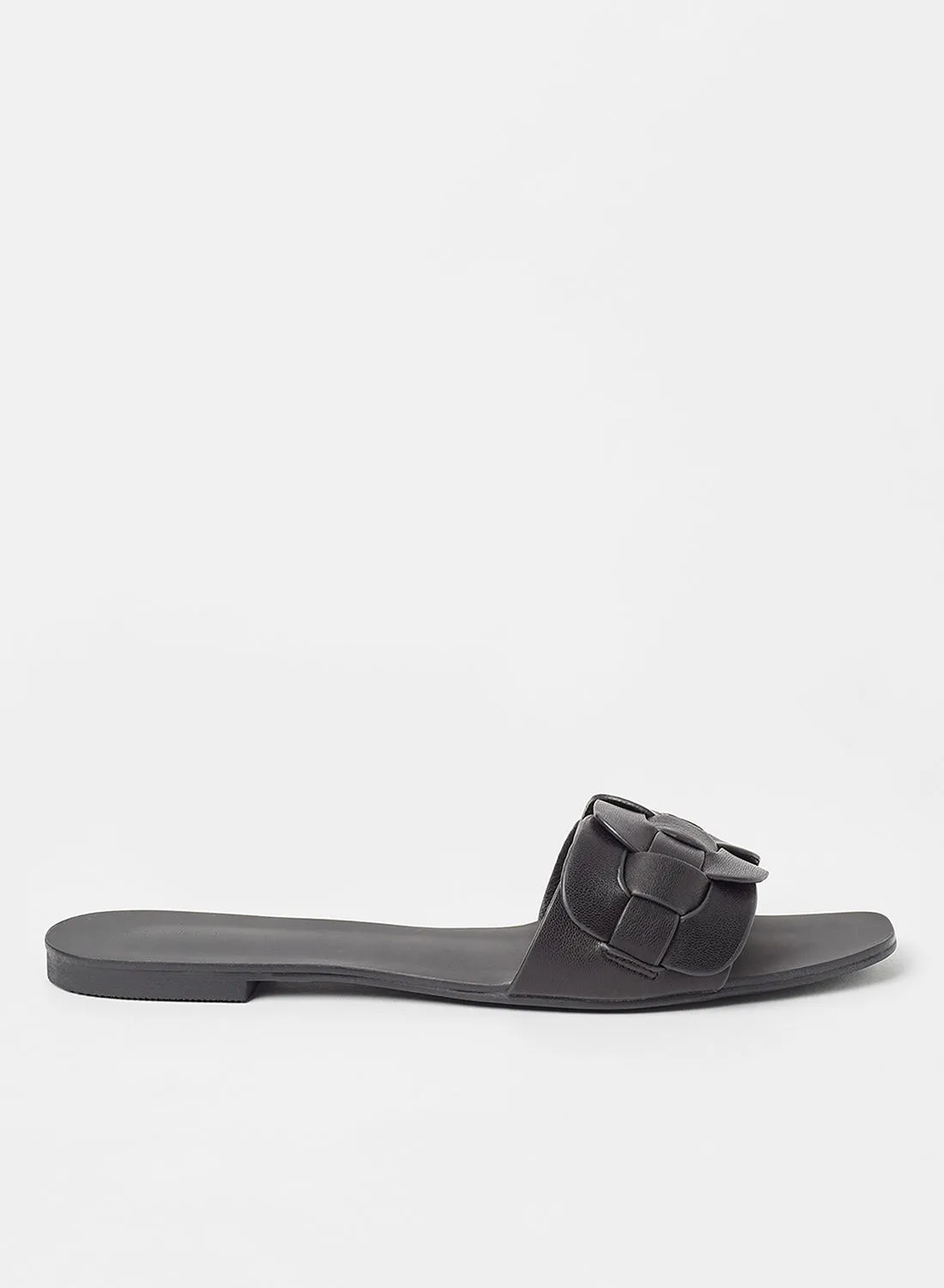 Mohito Woven Strap Flat Sandals Black