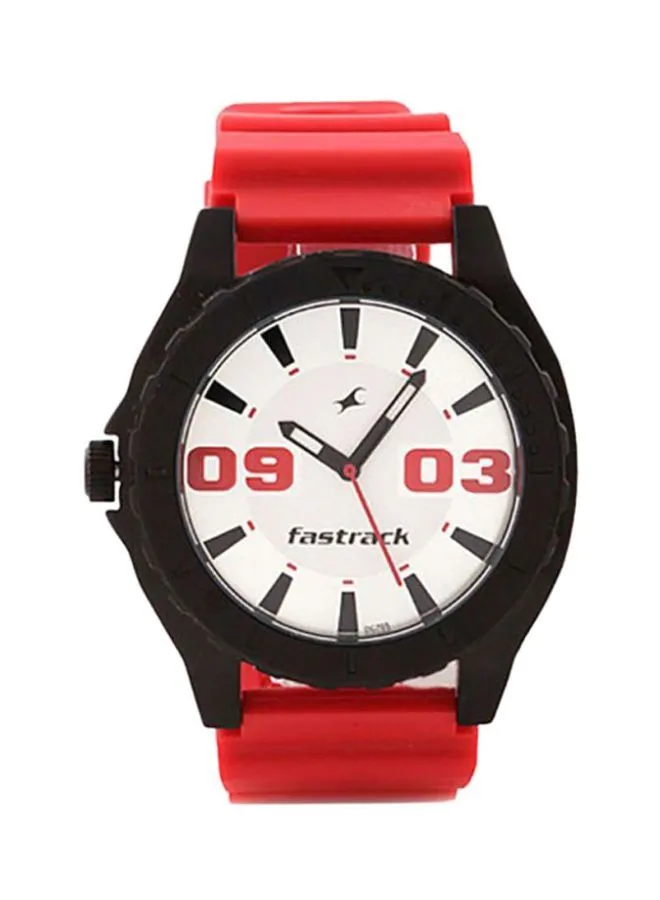 fastrack Men's Silicone Analog Watch 9462AP02