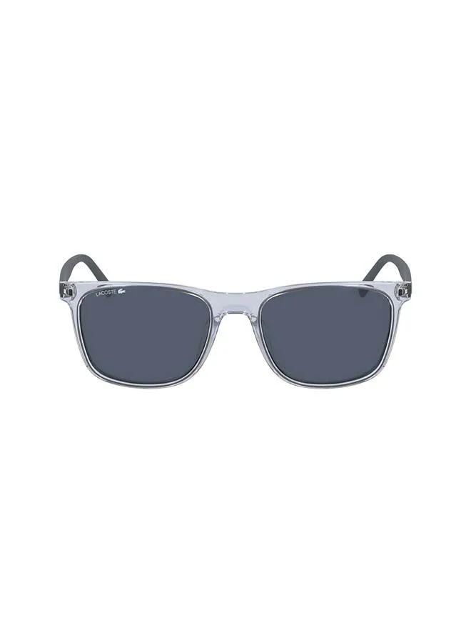 LACOSTE Men's Full Rimmed Modified Rectangular Frame Sunglasses - Lens Size: 55 mm