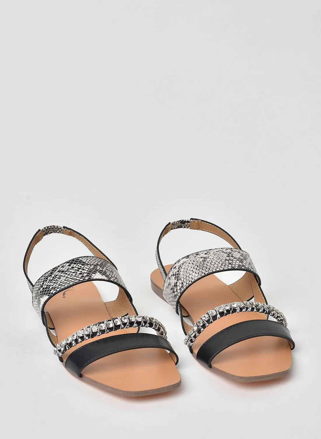 Jove Stylish Elegant Flat Sandals Multicolour