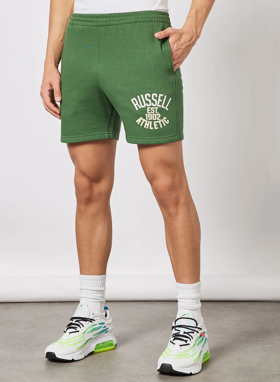 Russell Athletic Logo Elasticated Shorts Green