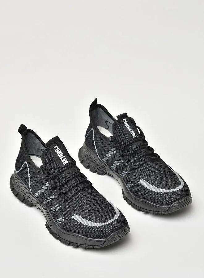 Cobblerz Men's Lace-Up Low Top Sneakers Black