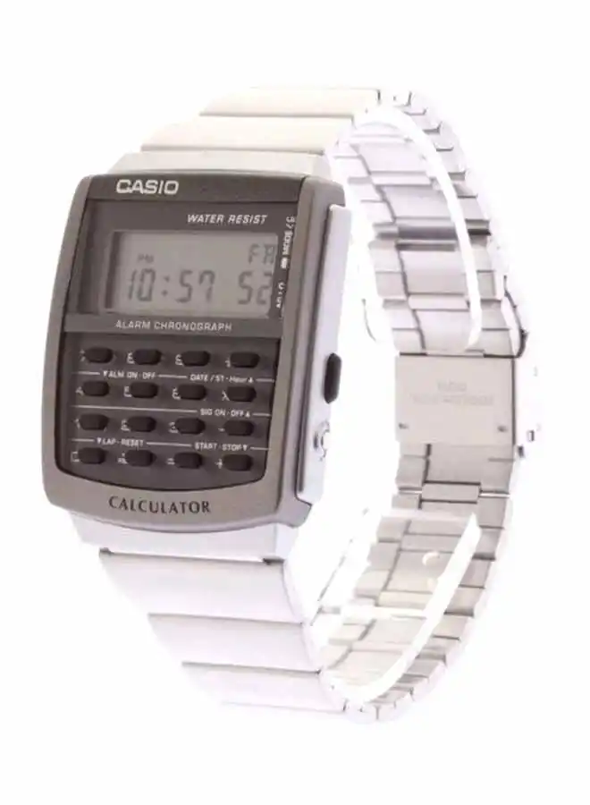 CASIO Men's Water Resistant Stainless Steel Digital Watch CA-506--1DF - 45 mm - Silver