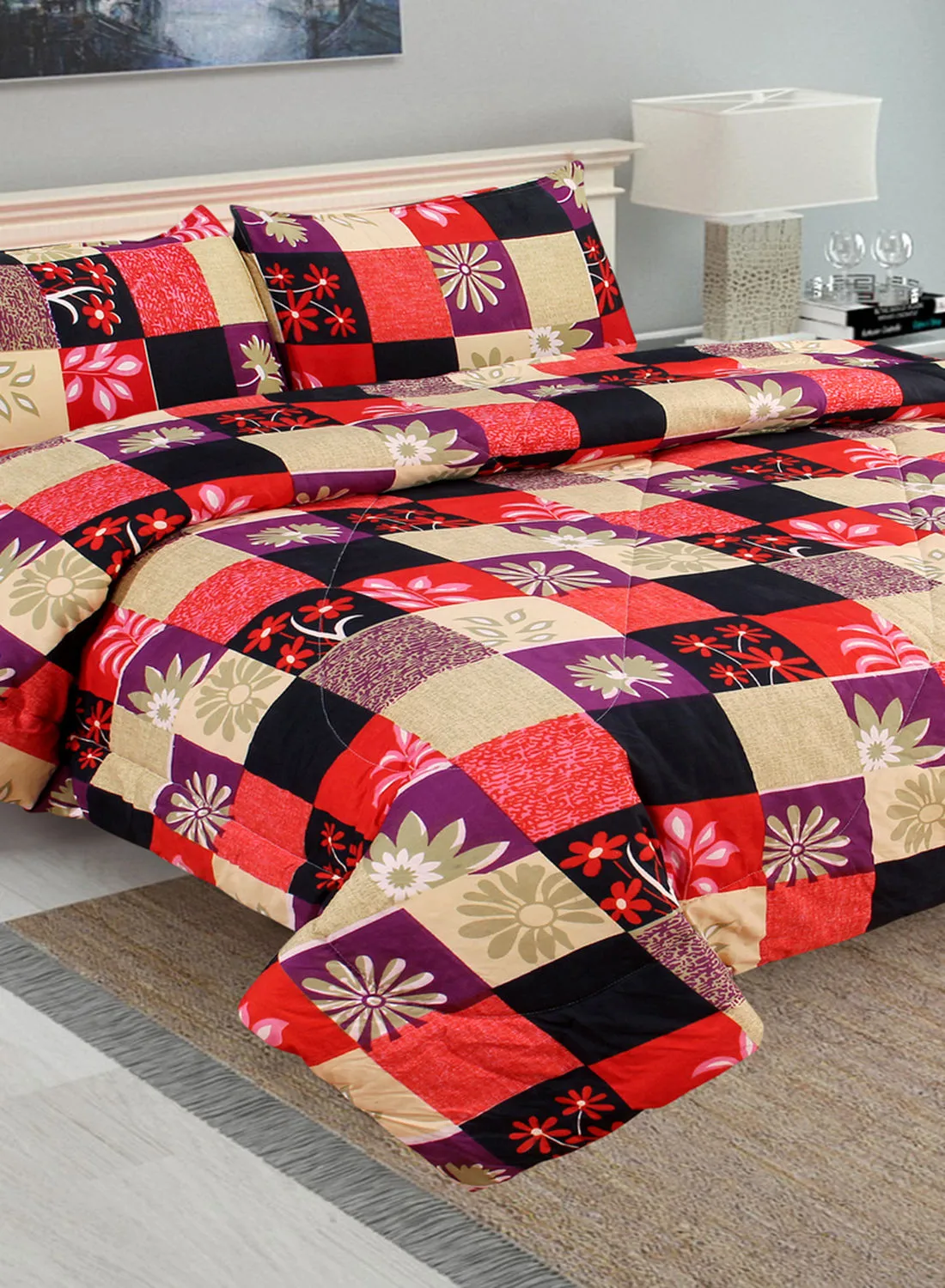 Hometown Comforter Set Bed Linen With Pillow Cover 50X70 Cm,Comforter 160X220 Cm-For Queen Size Mattress-100% Poyester Soft,Lightweight & Warm
