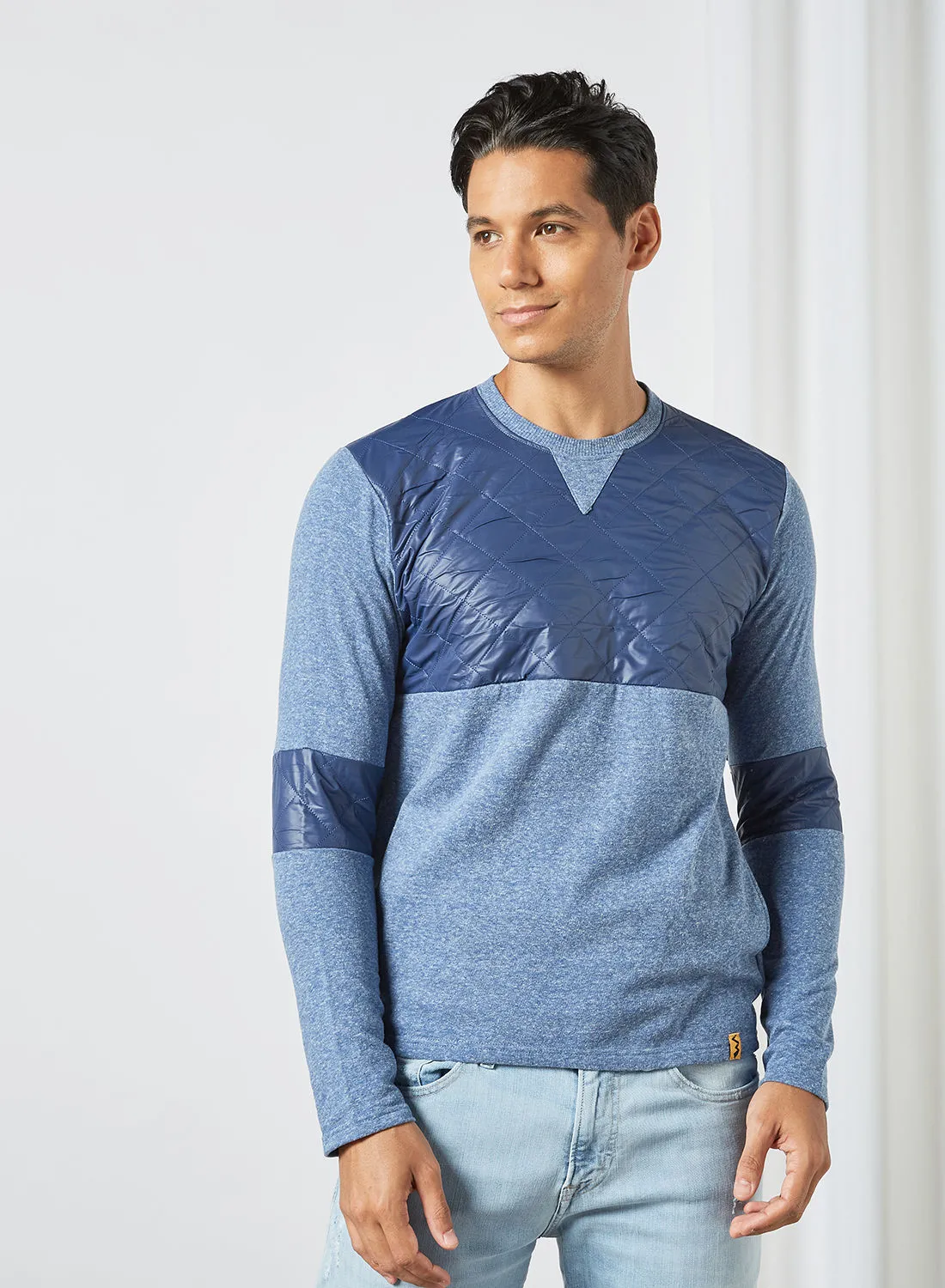 Campus Sutra Men's Casual Pullover Blue