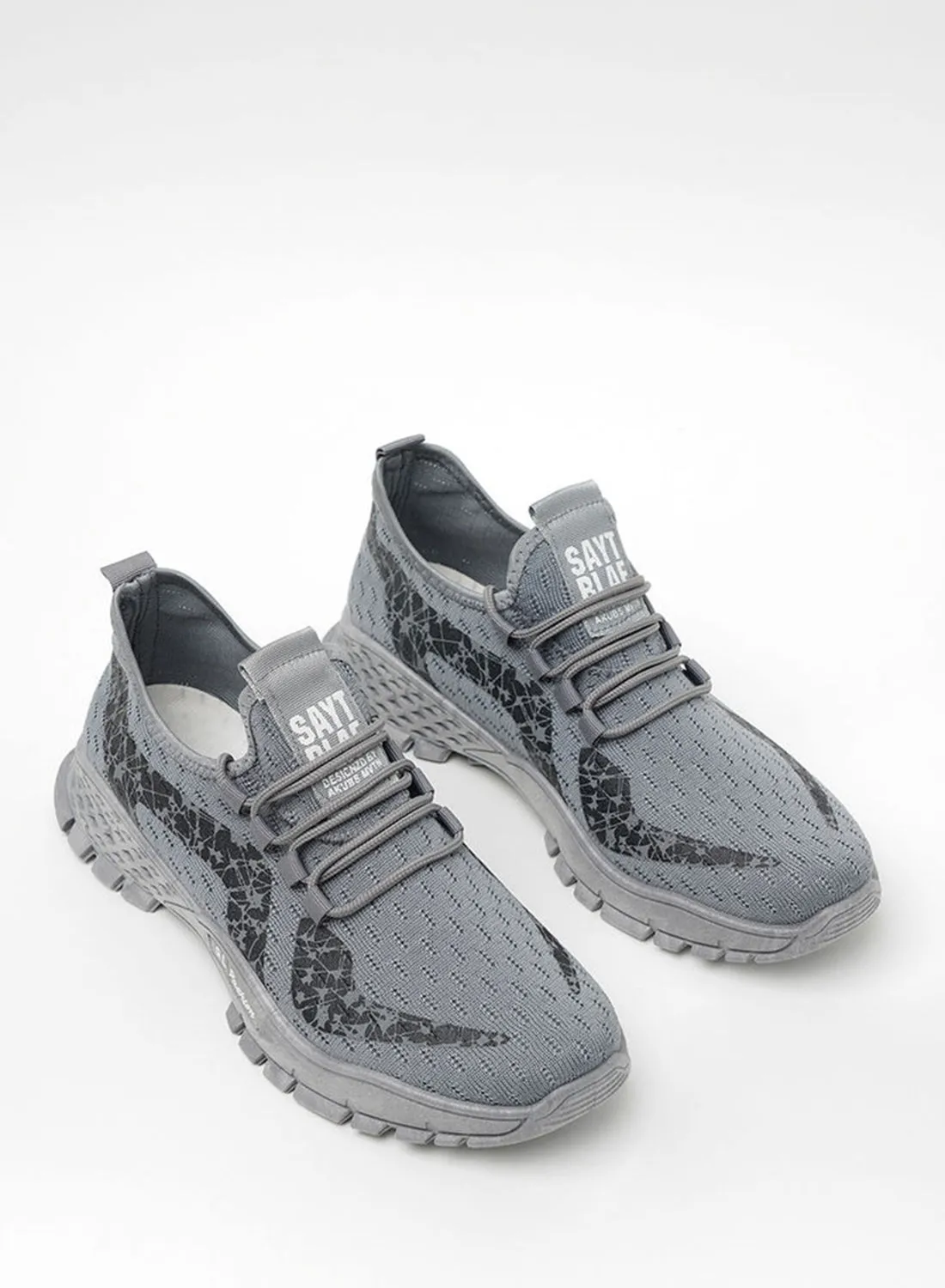 Cobblerz Men's Lace-Up Low Top Sneakers Grey