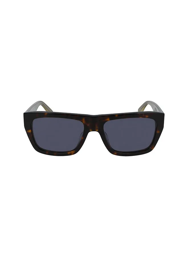 CALVIN KLEIN Men's Full Rimmed Rectangular Frame Sunglasses - Lens Size: 56 mm