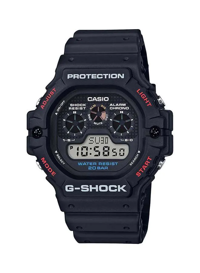 CASIO Men's Silicone Digital Wrist Watch DW-5900-1DR - 51 mm - Black