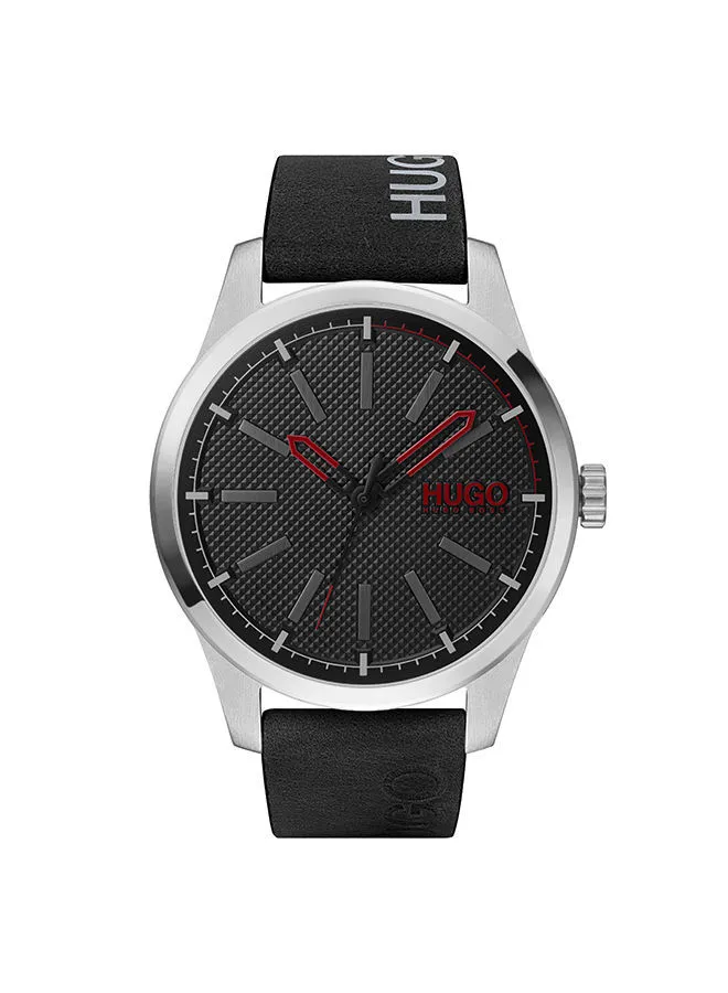 HUGO Men's Leather Analog Wrist Watch 1530146