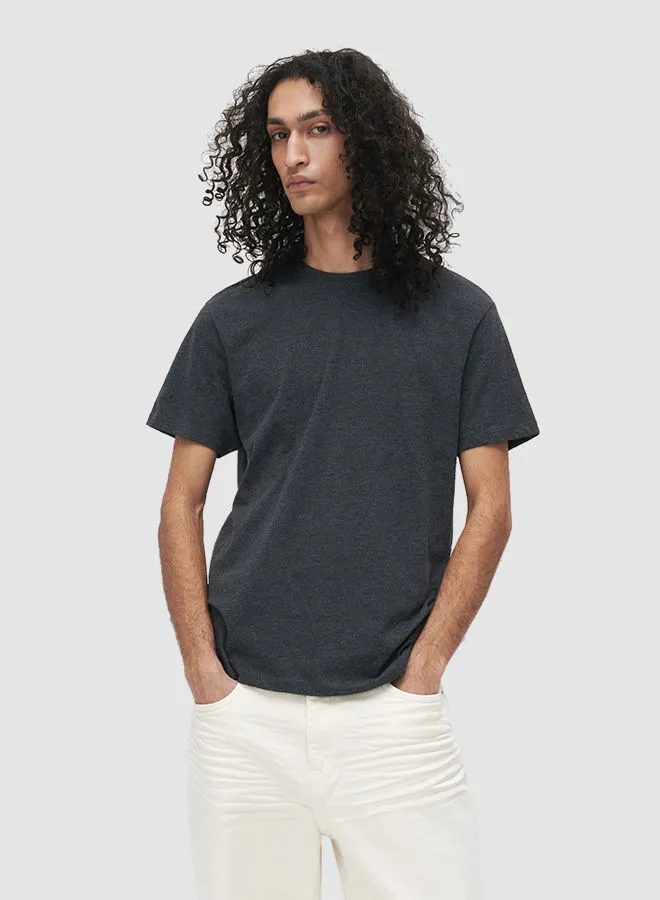 Reserved Basic Cotton T-Shirt Grey