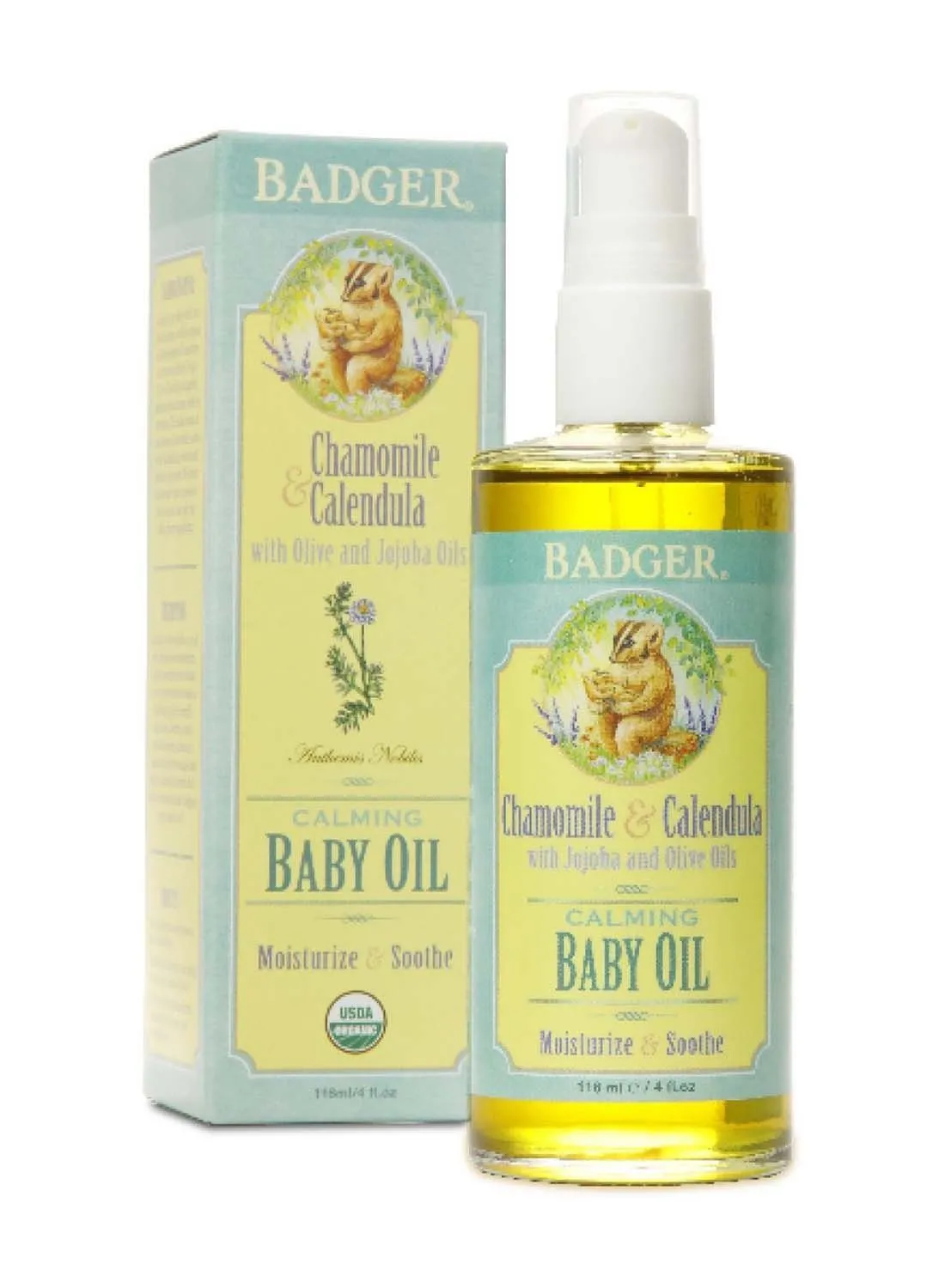 Badger Calming Baby Oil 4 fl.Oz