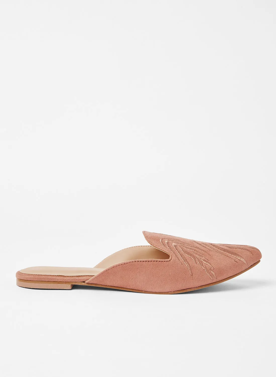 Sivvi x D'Atelier Embroidered Flat Mules Pink