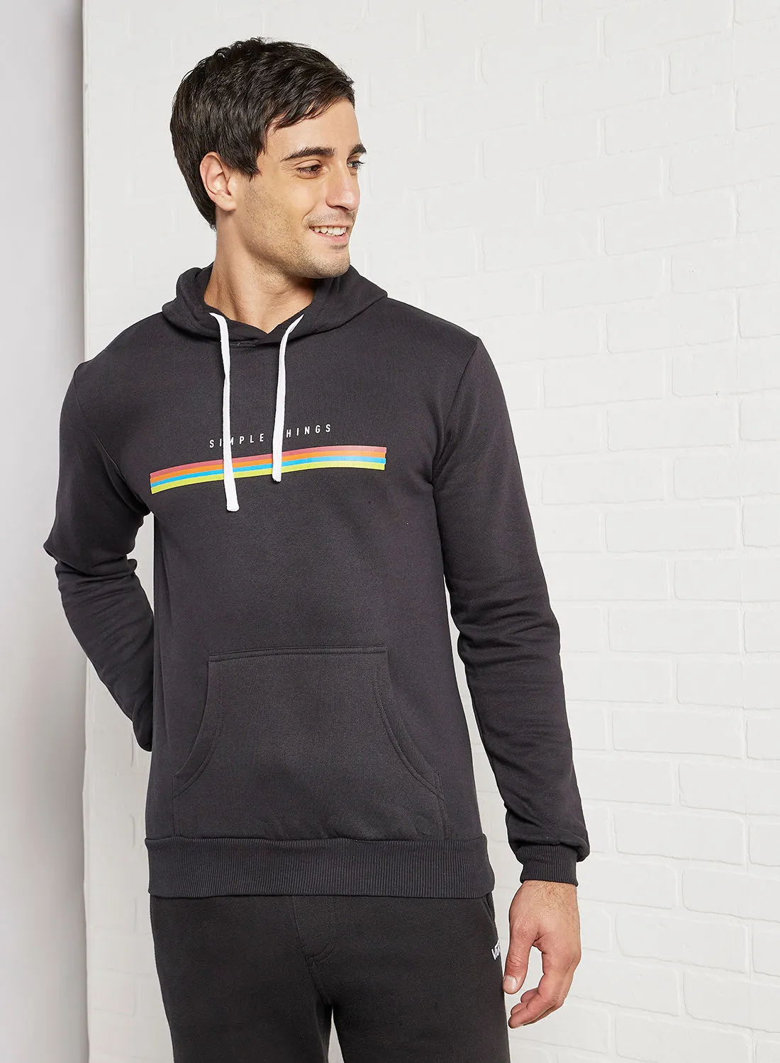 Campus Sutra Stylish Comfortable Hoodie Pitch Black