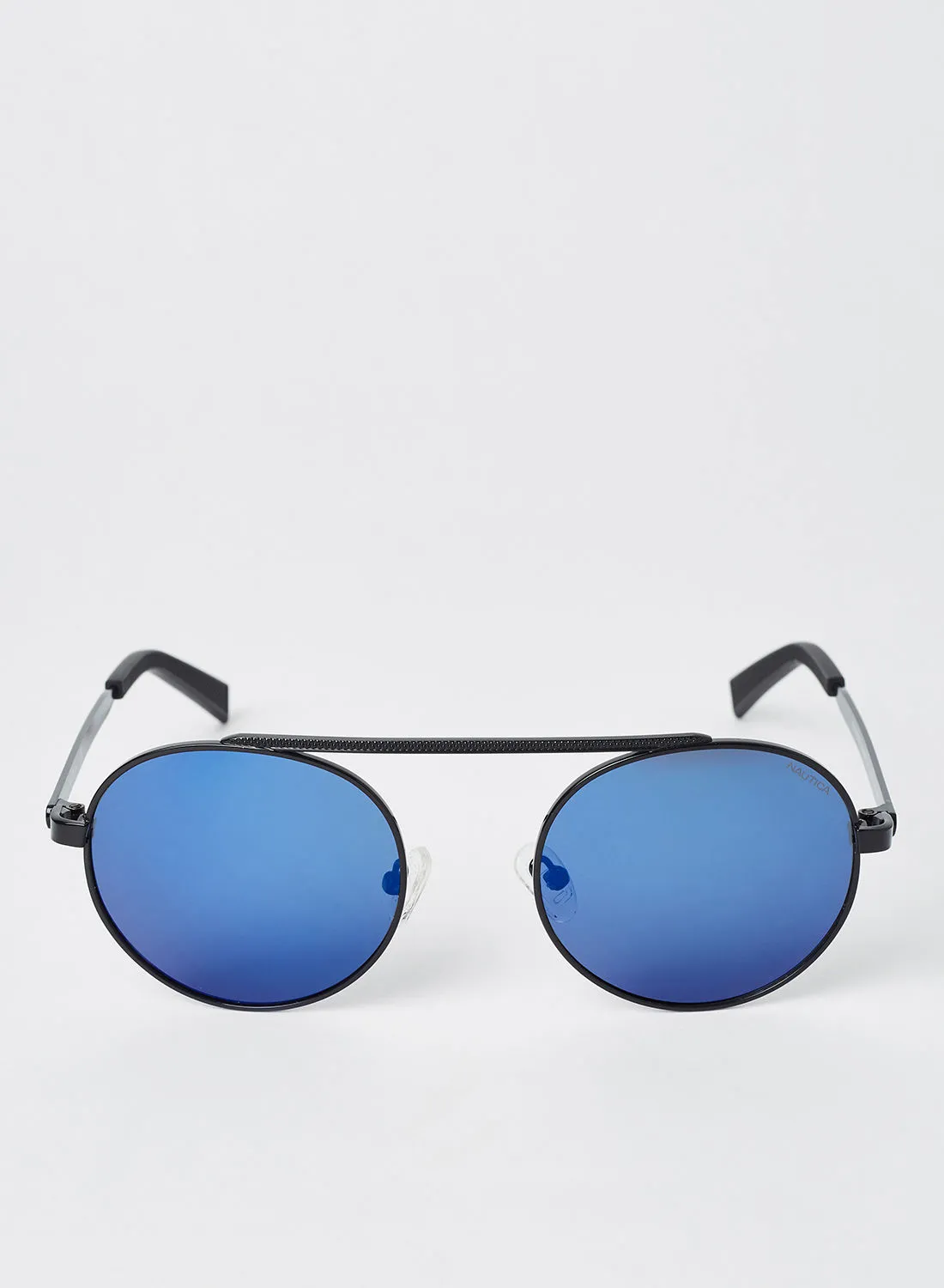 NAUTICA Men's Full Rim Metal Round Sunglasses - Lens Size: 51 mm