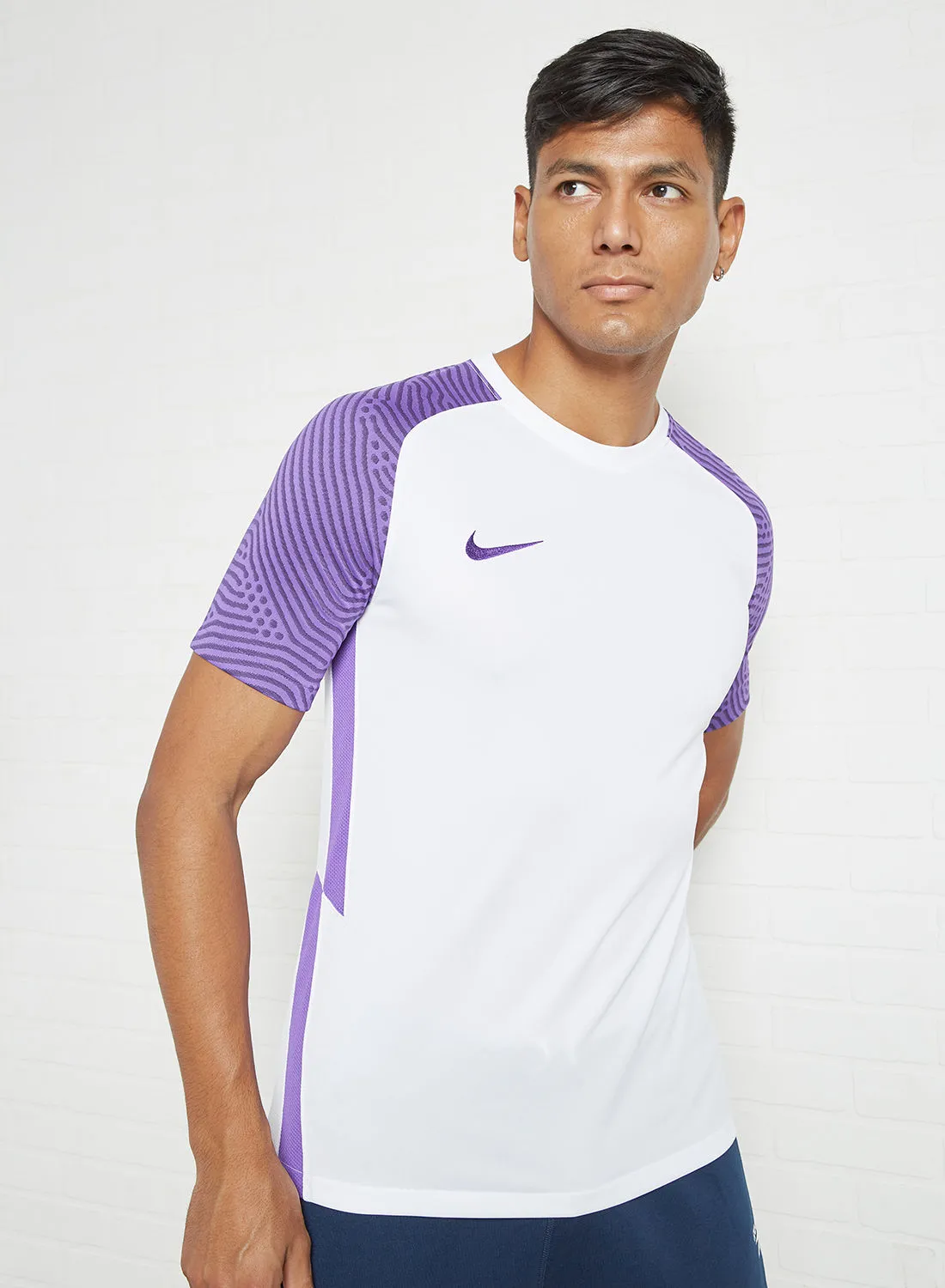 Nike Dri-FIT Strike 2 Football Jersey White/Purple