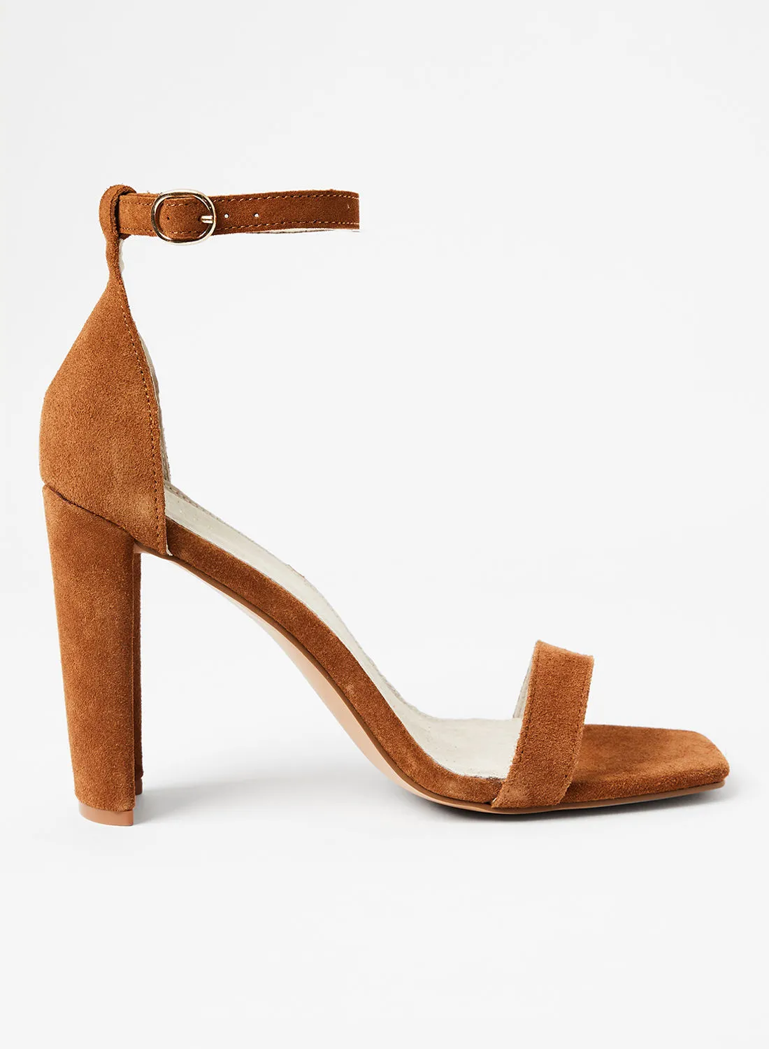 Mohito Suede High-Heel Sandals Brown