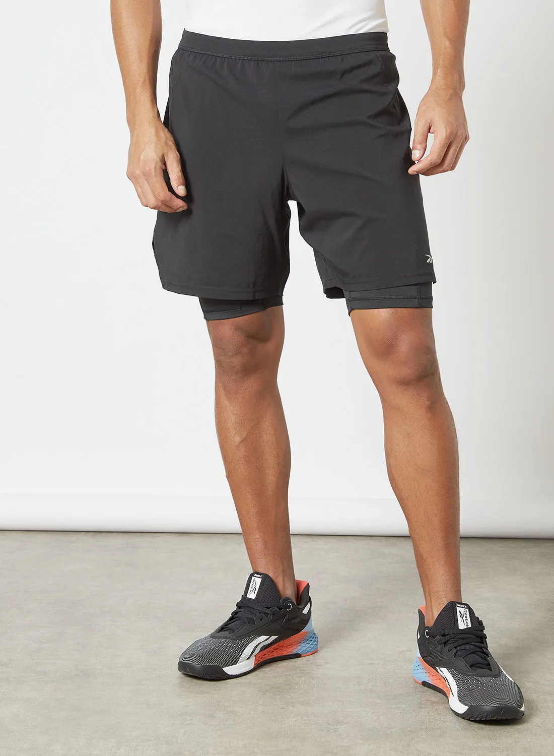 Reebok Running Two-in-One Shorts Black