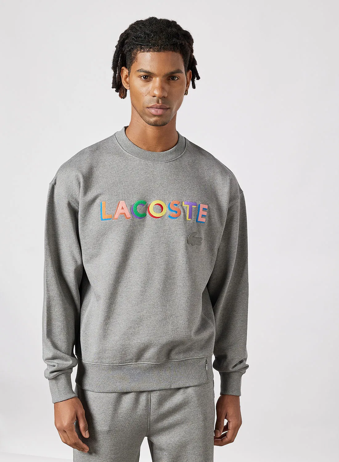 LACOSTE Embroidered Fleece Sweatshirt