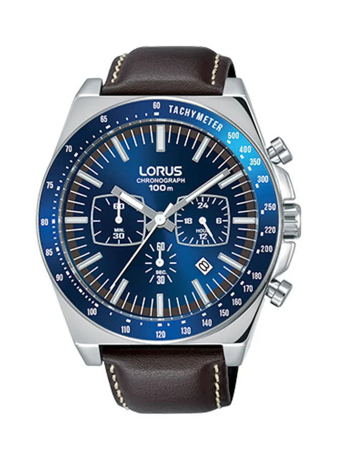 LORUS Men's Sports Leather Chronograph Watch RT357GX9