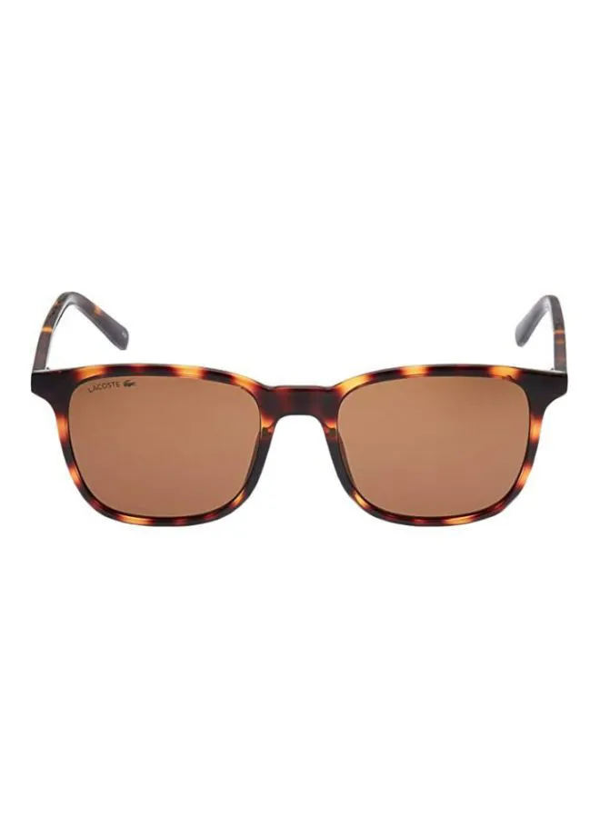 LACOSTE Men's Full Rimmed Modified Rectangular Frame Sunglasses - Lens Size: 53 mm